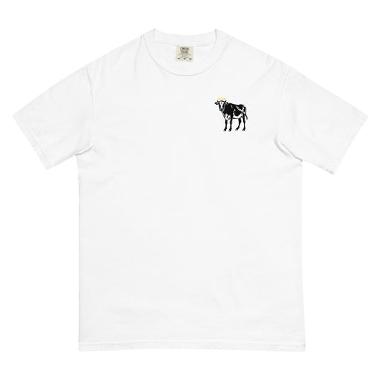 Holy Cow T-Shirt, Green T-Shirt, Cow Themed T Shirt, Cotton T-Shirt