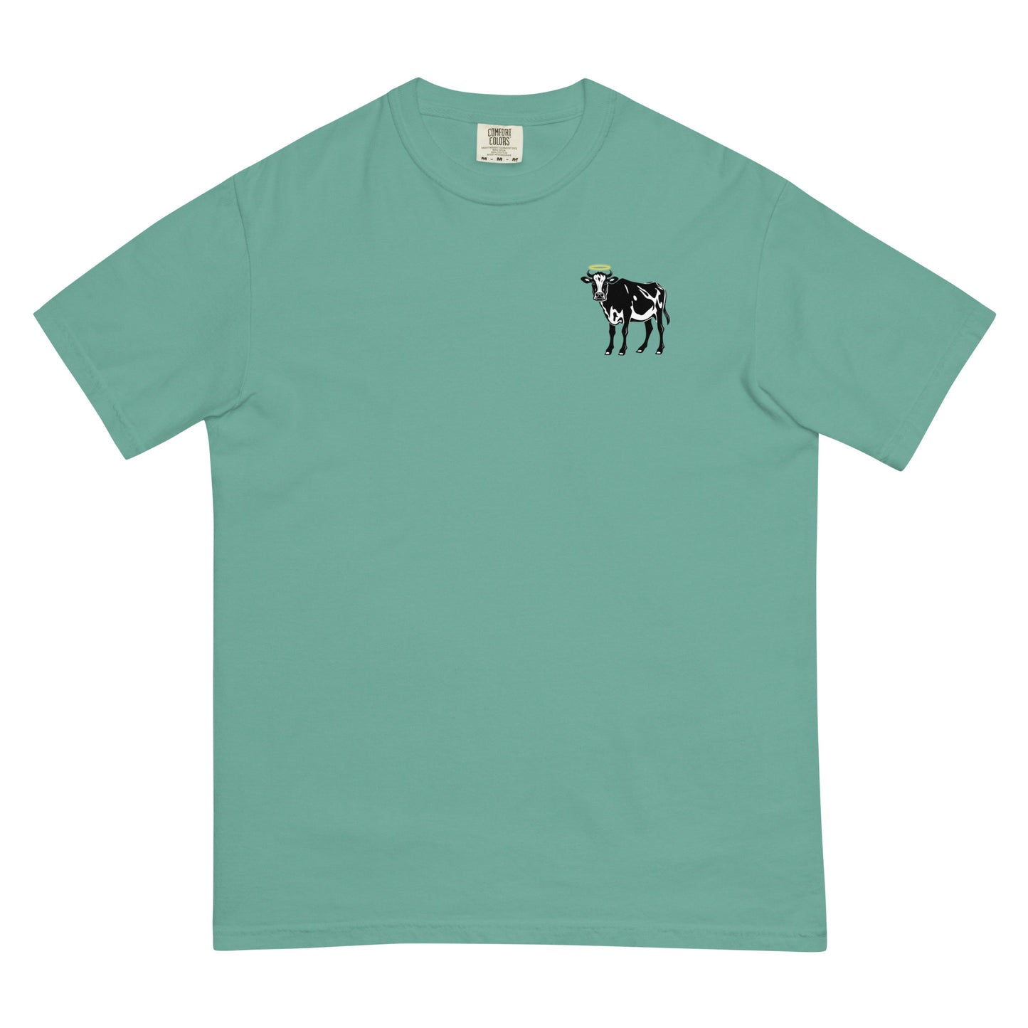 Holy Cow T-Shirt, Green T-Shirt, Cow Themed T Shirt, Cotton T-Shirt